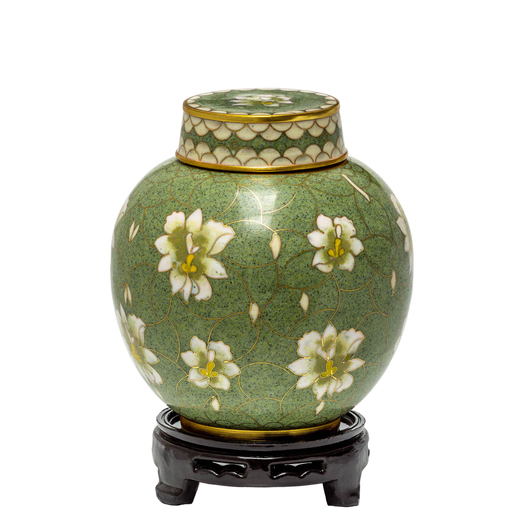 Pear Blossom Cloisonné Medium Urn