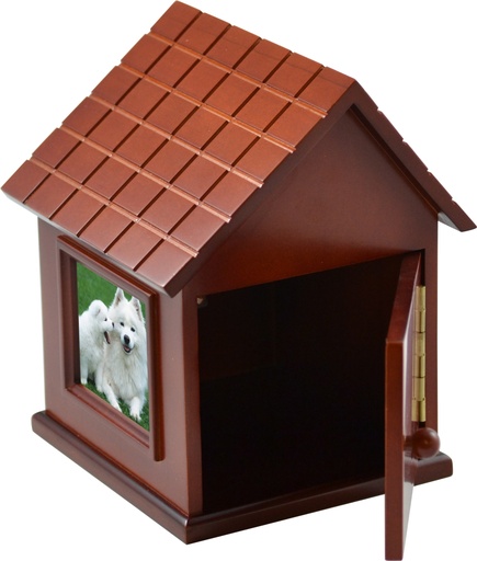 [708 DH] Large Dog House Wood Pet Urn
